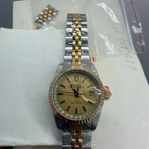 Tudor Gold and Silver Watch with Date Display